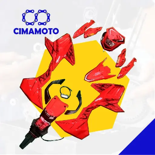 [1081-2700] KIT DE PLASTICOS COMPLETO TEKKEN ROJO