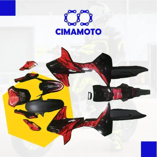 [1081-2705] KIT DE PLASTICOS COMPLETO TEKKEN NEGRO